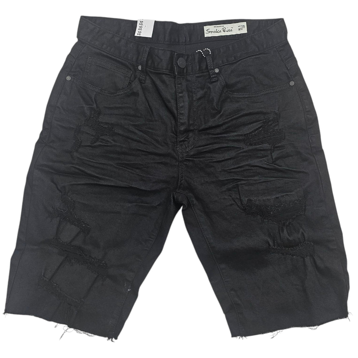 RISE ESSENTIAL DENIM SHORTS JS24109 JET BLACK