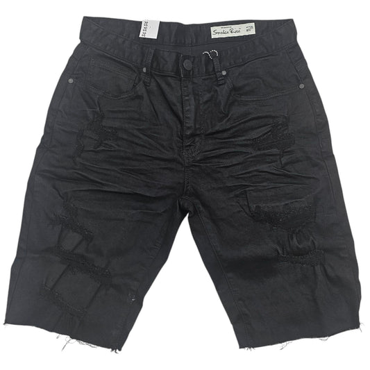 RISE ESSENTIAL DENIM SHORTS JS24109 JET BLACK