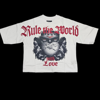 ROKU ONE WORLD CROPPED DROP SHOULDER T-SHIRT