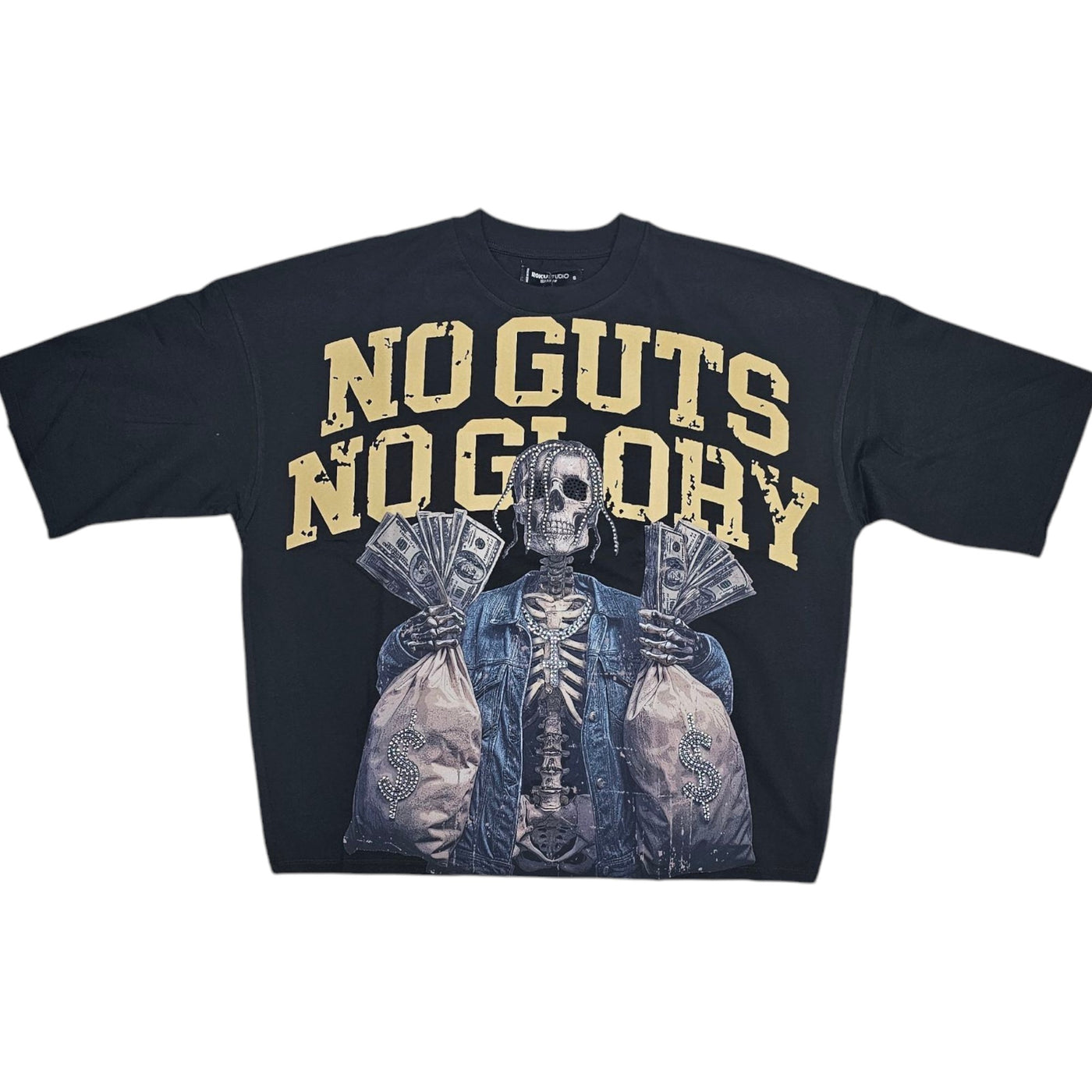 ROKU NO GUTS NO GLORY CROPPED T-SHIRT
