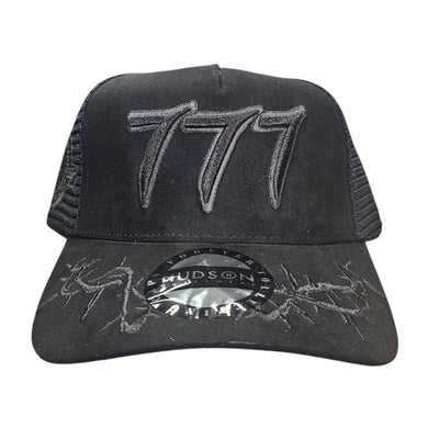 HUDSON SUEDE TRUCKER HAT BLACK