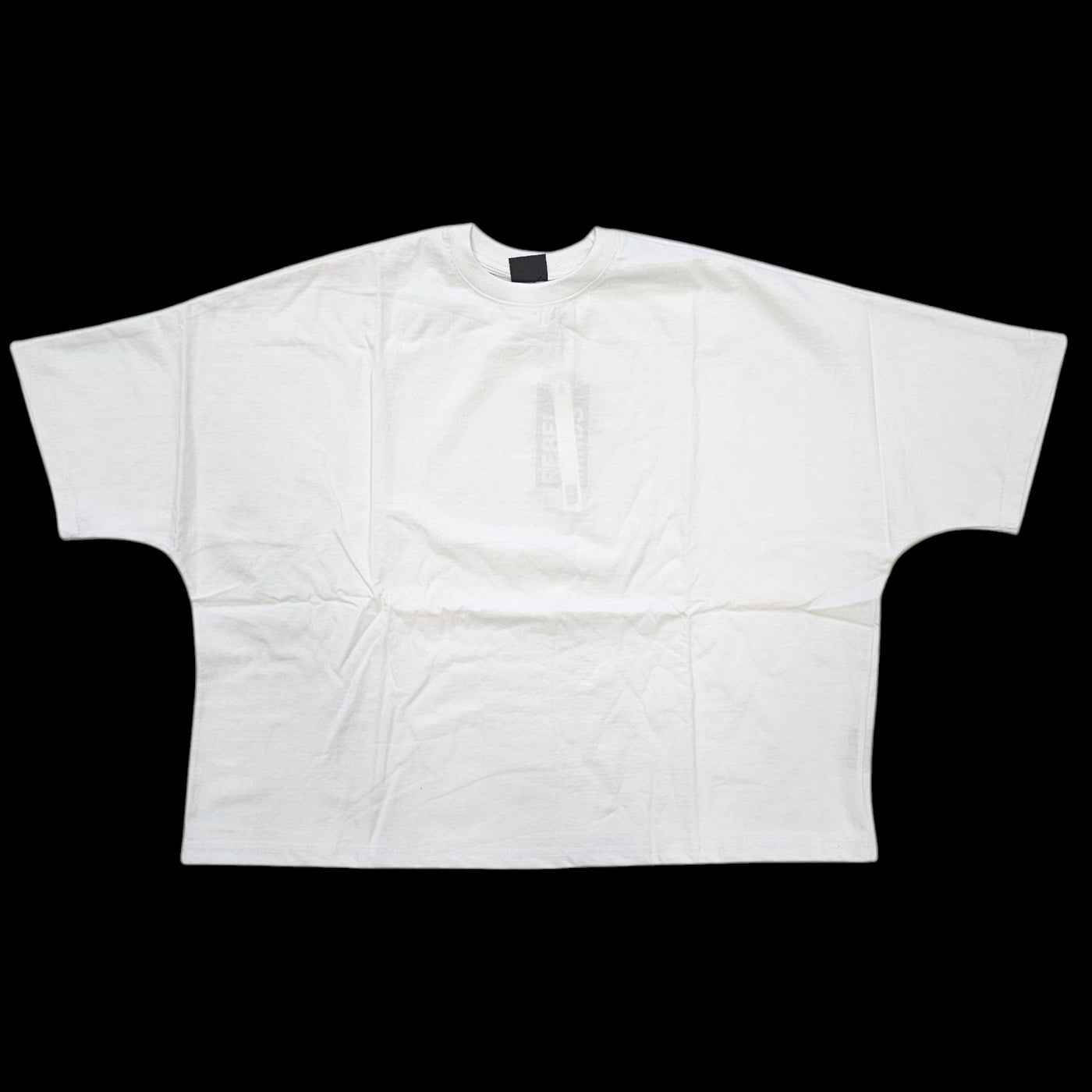 REBEL MEN'S PLAIN OVERSIZED CUT OFF T-SHIRT WHITE 100111