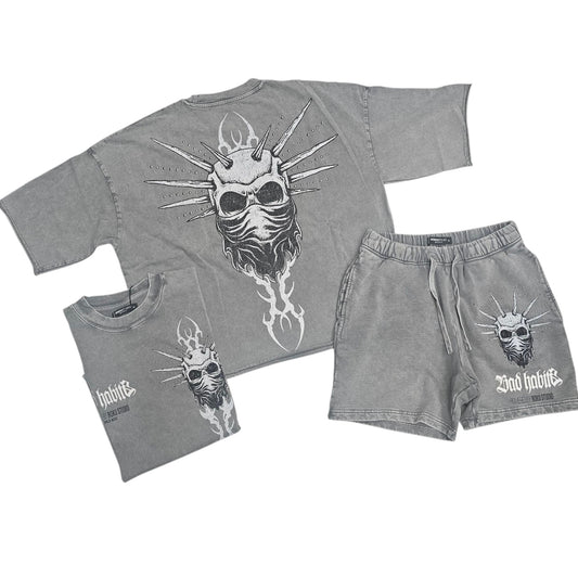 ROKU ENZYME BAD HABITS FLEECE SHORT SET