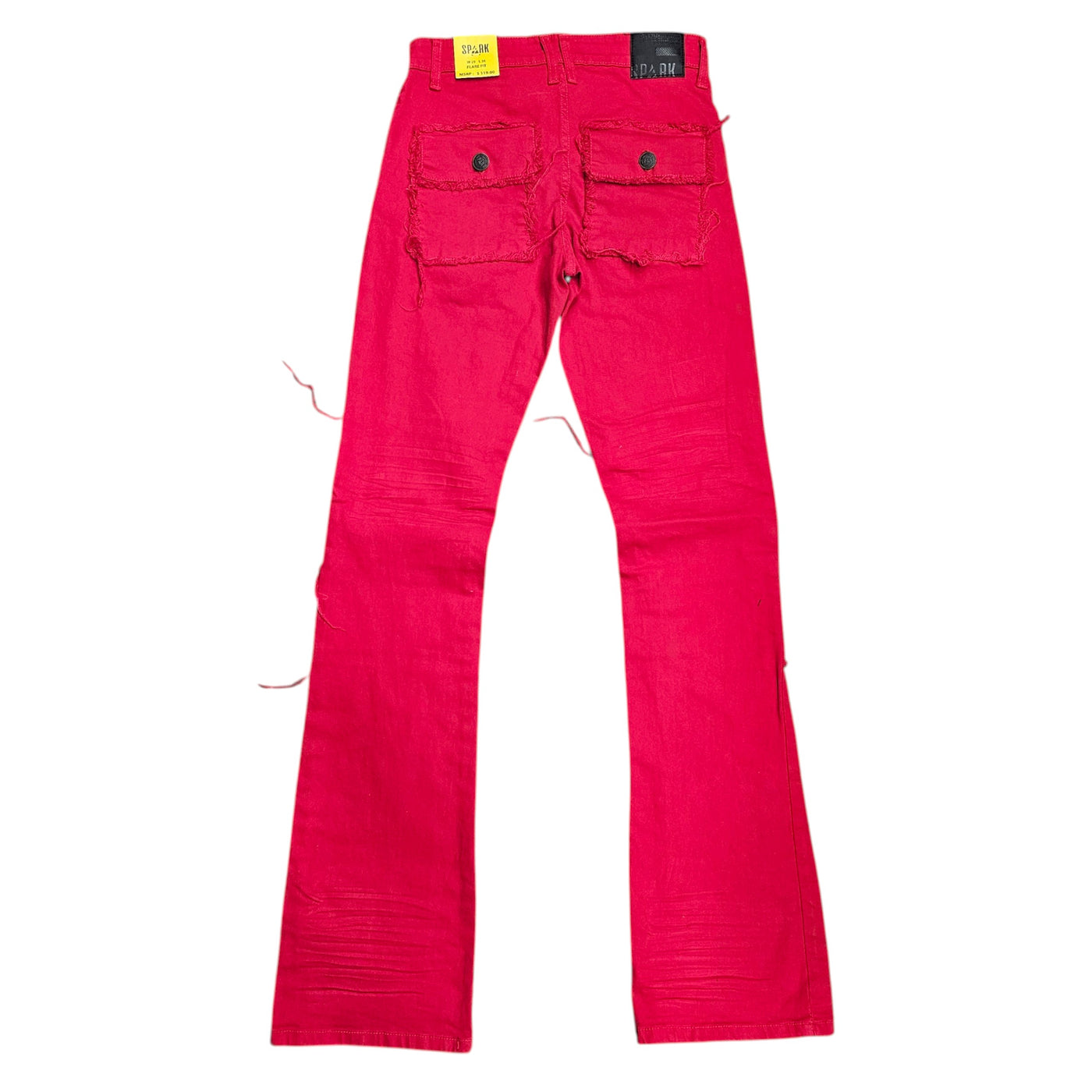 SPARK MEN'S STCKED JEANS MULTI POCKETS S3020P RED