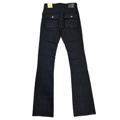 SPARK MEN'S STCKED JEANS MULTI POCKETS S3020P BLACK