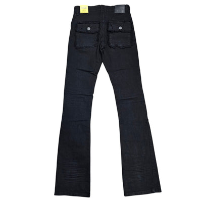 SPARK MEN'S STCKED JEANS MULTI POCKETS S3020P BLACK