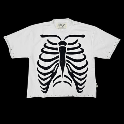BKYS HURT CROPPED T-SHIRT WHITE