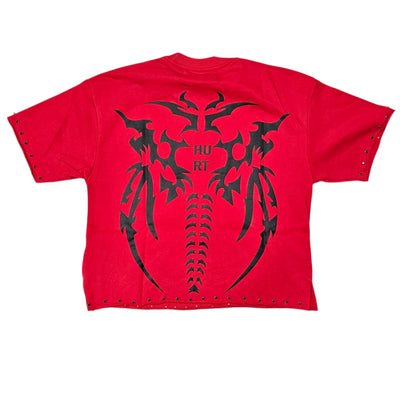 BKYS HURT CROPPED T-SHIRT RED