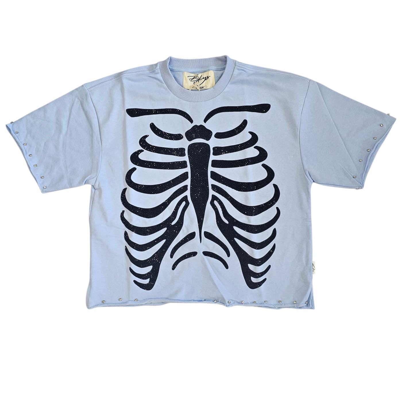 BKYS HURT CROPPED T-SHIRT ICE BLUE