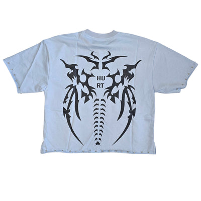 BKYS HURT CROPPED T-SHIRT ICE BLUE