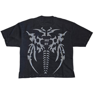 BKYS HURT CROPPED T-SHIRT BLACK