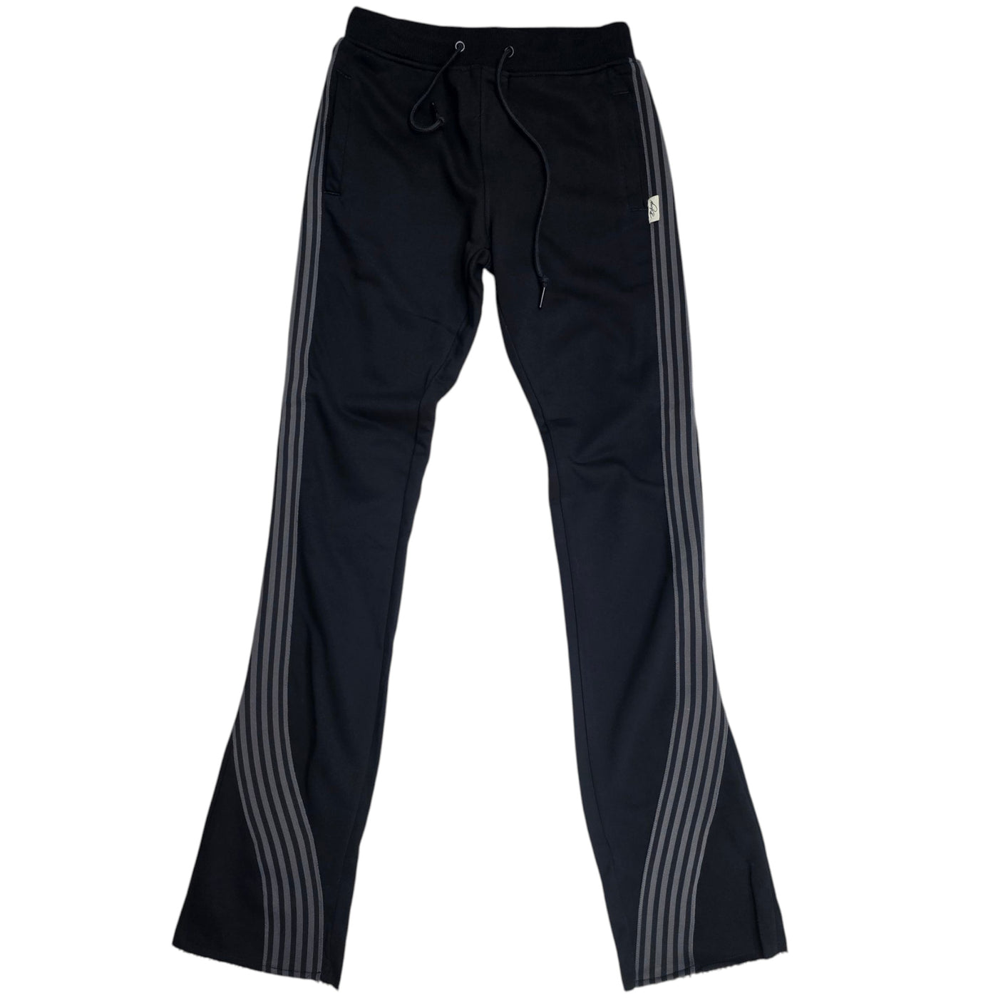 BKYS STRIPED STACKED PANTS BLACK P1264