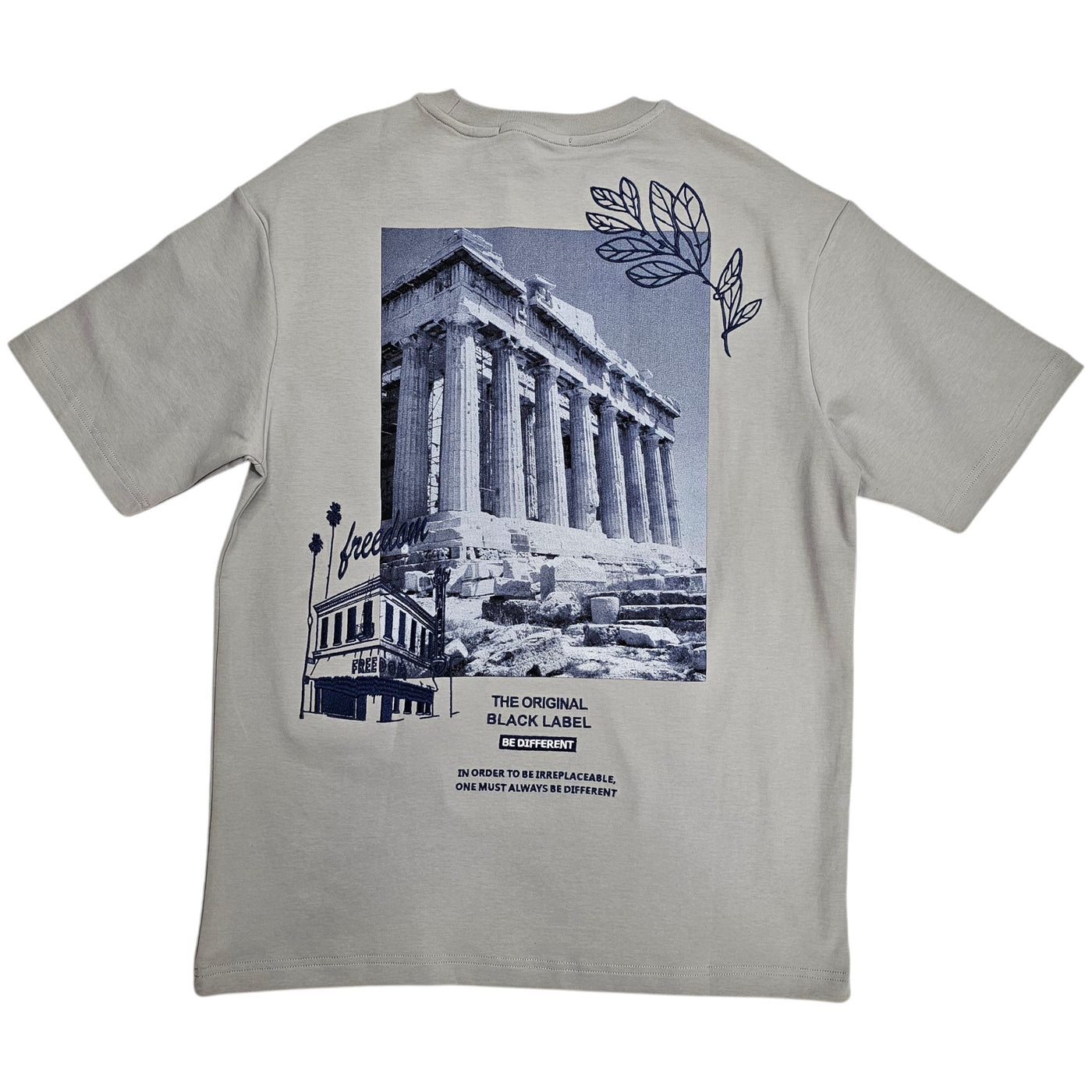 BLACK LABEL T-SHIRT FREEDOM GREY