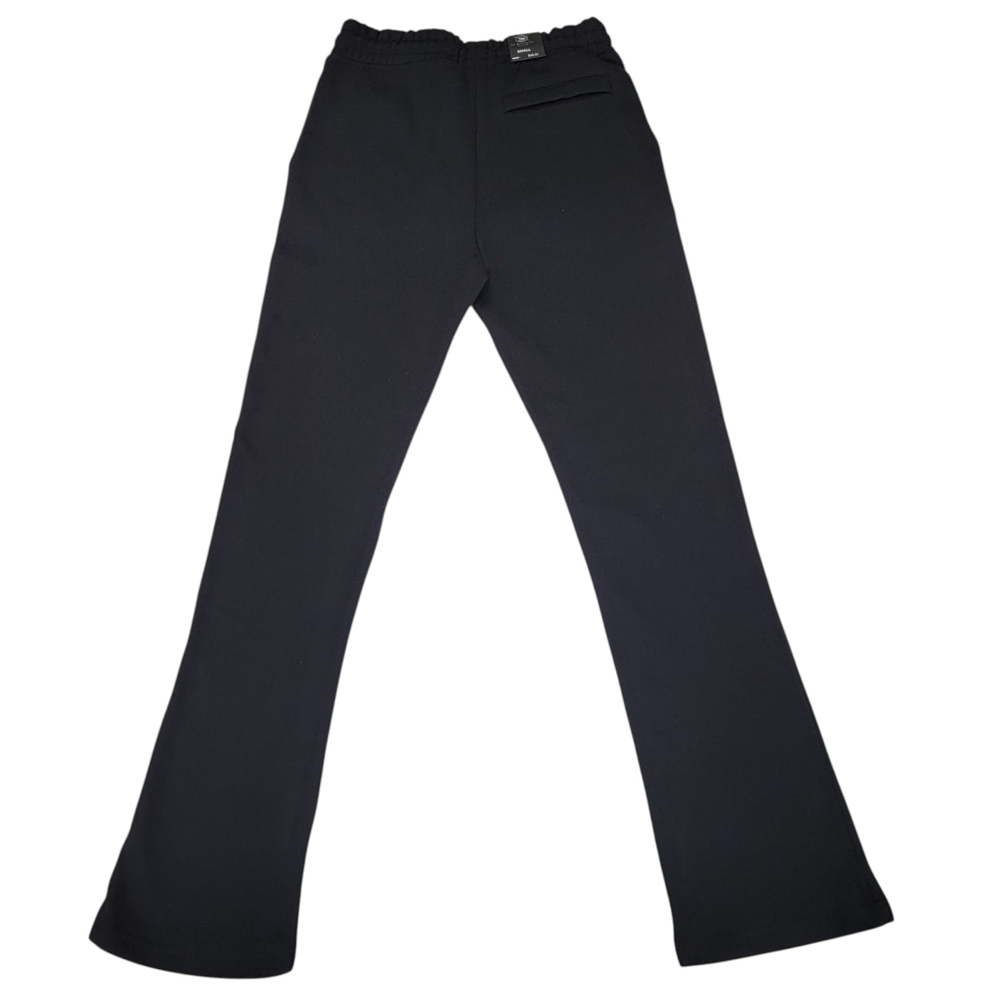 M SOCIETY MENS FLEECE STACKED PANTS JET BLACK MS-23708