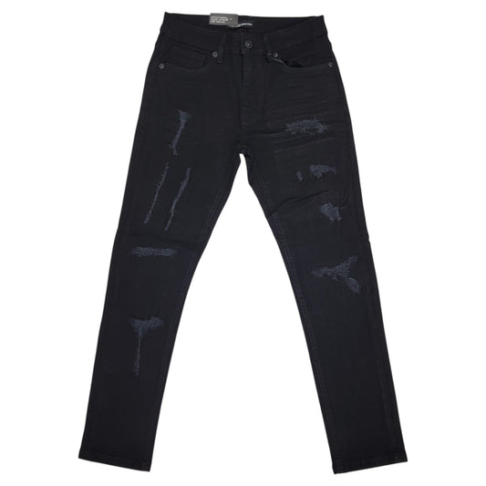 THREAD THEORY MENS BASIC JEANS JET BLACK TT-80252