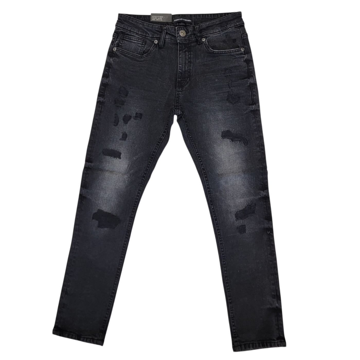 THREAD THEORY MENS BASIC JEANS BLACK TT-80254