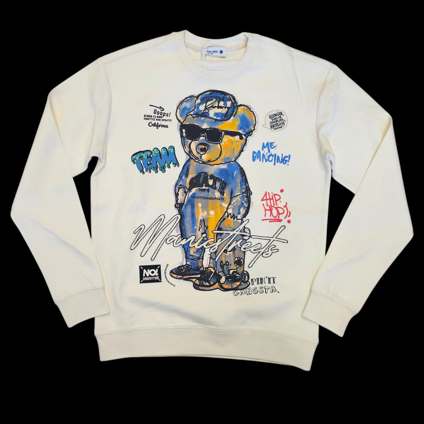 BLACK LABEL CREW NECK TEDDY CREAM