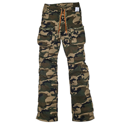 DASH MENS CARGO STACKED TWILL PANTS WOODLAND CAMO