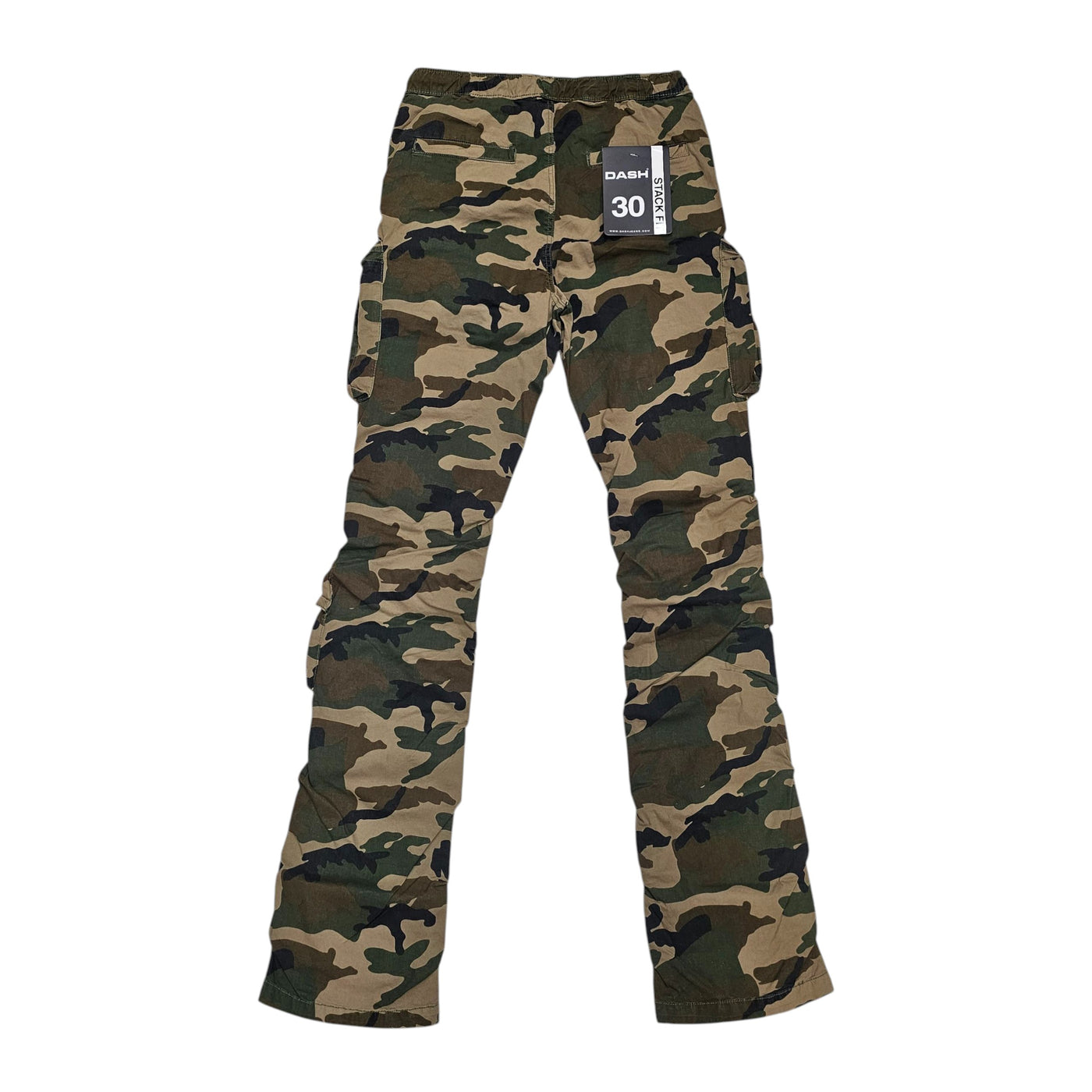 DASH MENS CARGO STACKED TWILL PANTS WOODLAND CAMO
