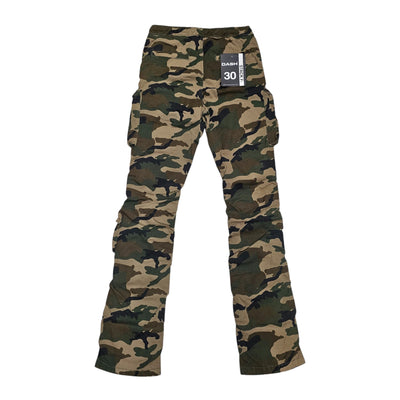 DASH MENS CARGO STACKED TWILL PANTS WOODLAND CAMO