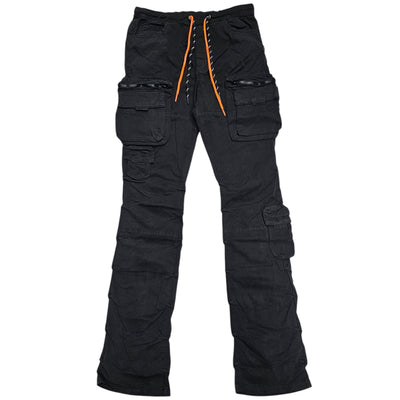 DASH MENS CARGO STACKED TWILL PANTS BLACK
