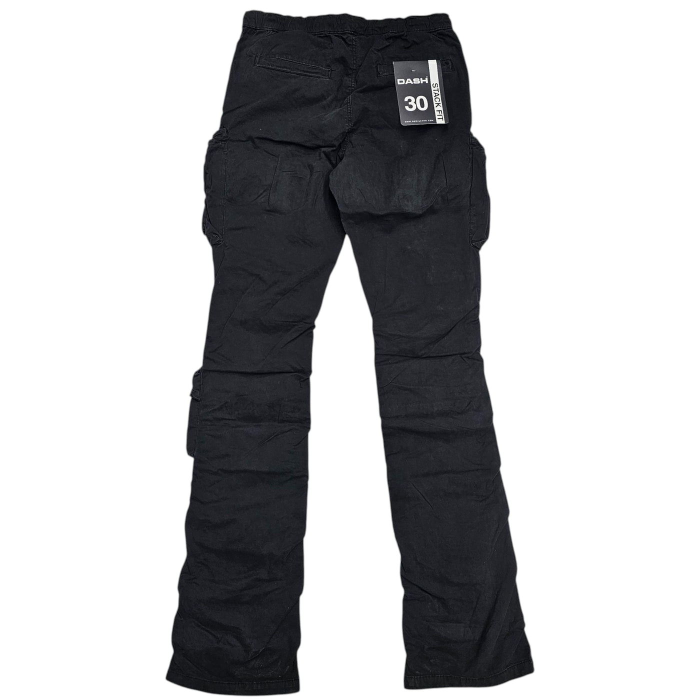 DASH MENS CARGO STACKED TWILL PANTS BLACK