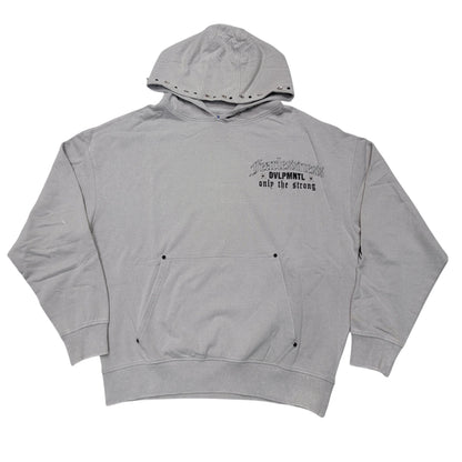 REBEL FEARLESSNESS MENS OVERSIZED HOODIE GREY