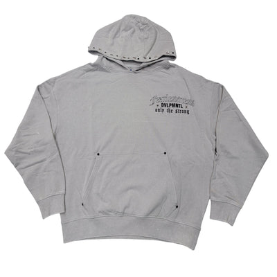 REBEL FEARLESSNESS MENS OVERSIZED HOODIE GREY