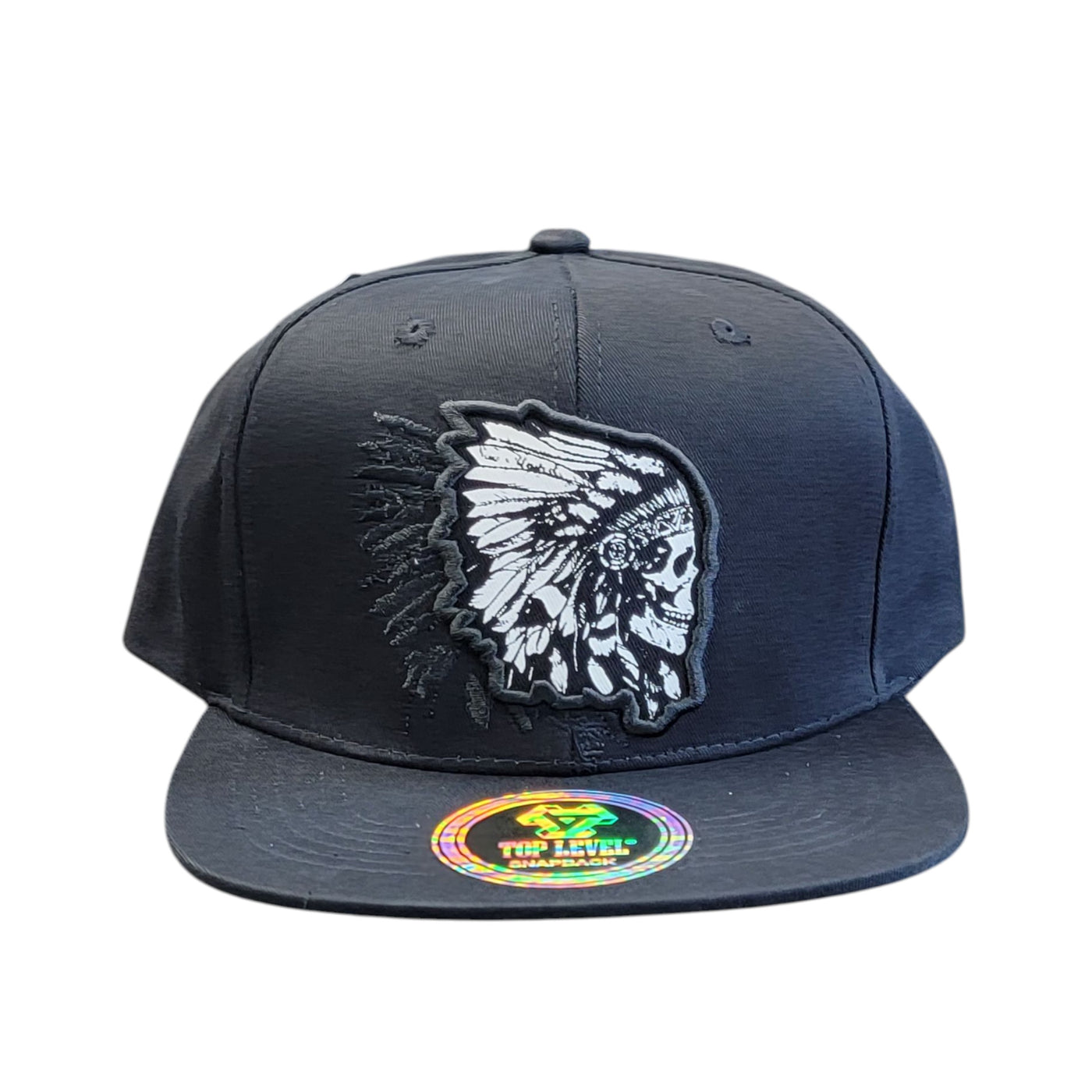 TOP LEVEL SKULL APACHE BLACK AND WHITE