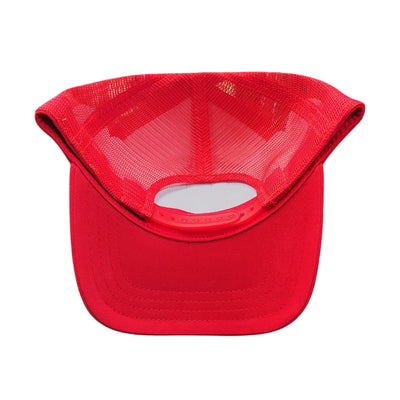 KBETHOS BOX LOGO SAVAGE TRUCKER HAT RED