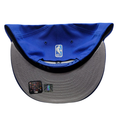 NY KNICKS SNAPBACK HAT ROYAL BLUE FLAT BRIM