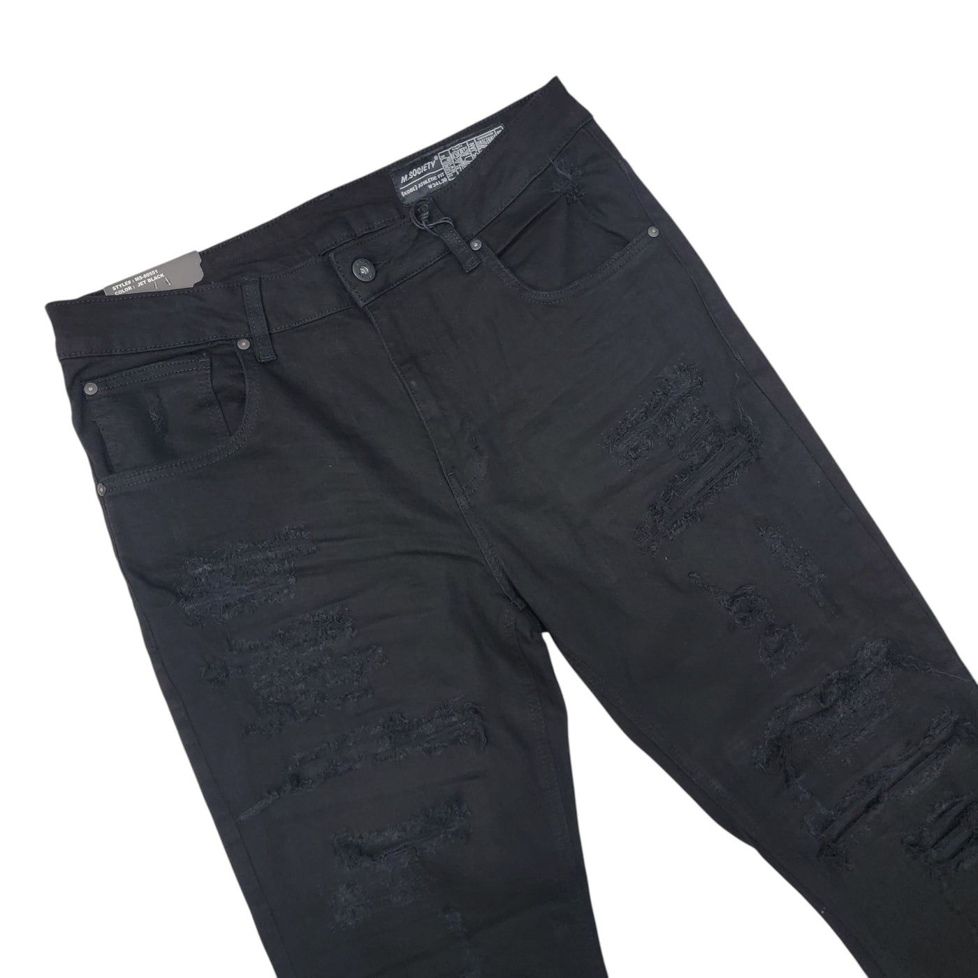 MS MEN'S ATHLETIC FIT JEANS JET BLACK 80551