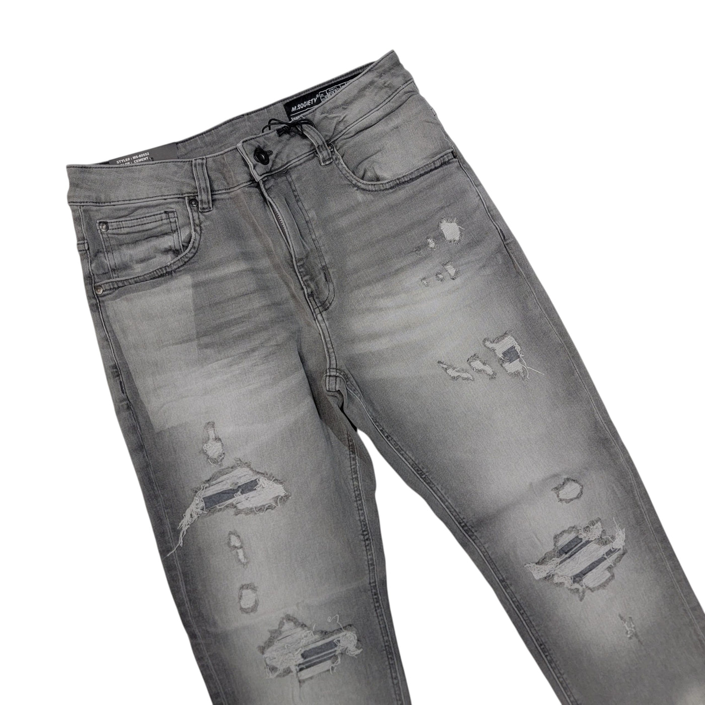 MS MEN'S ATHLETIC FIT JEANS CEMENT GRAY MS-80552
