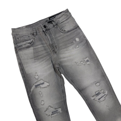 MS MEN'S ATHLETIC FIT JEANS CEMENT GRAY MS-80552