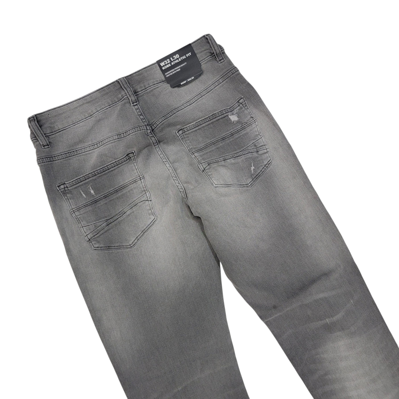 MS MEN'S ATHLETIC FIT JEANS CEMENT GRAY MS-80552