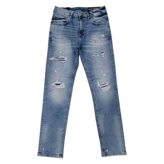 MS MEN'S ATHLETIC FIT JEANS CEMENT LIGHT BLUE MS-80552