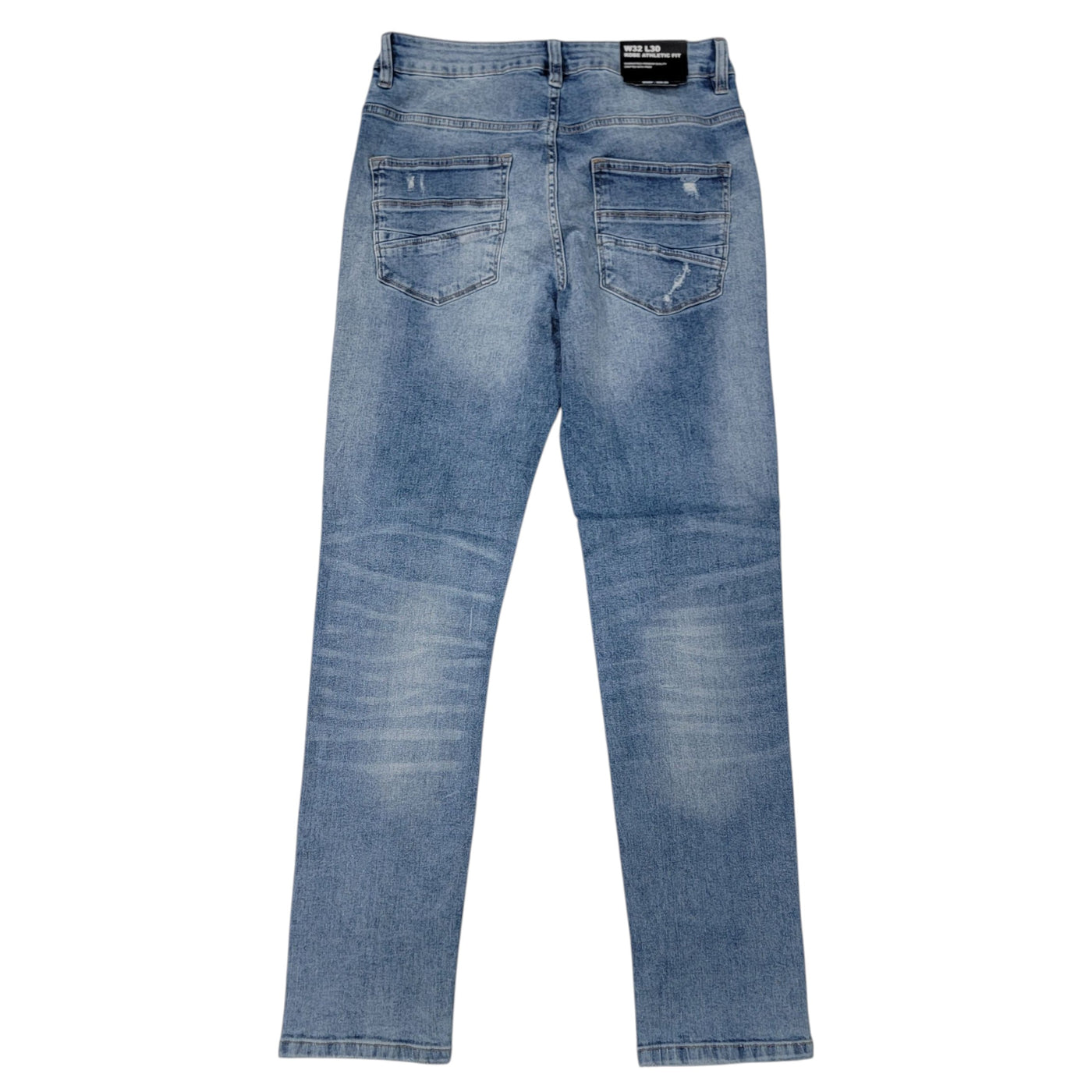 MS MEN'S ATHLETIC FIT JEANS CEMENT LIGHT BLUE MS-80552