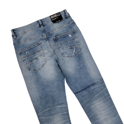 MS MEN'S ATHLETIC FIT JEANS CEMENT LIGHT BLUE MS-80552