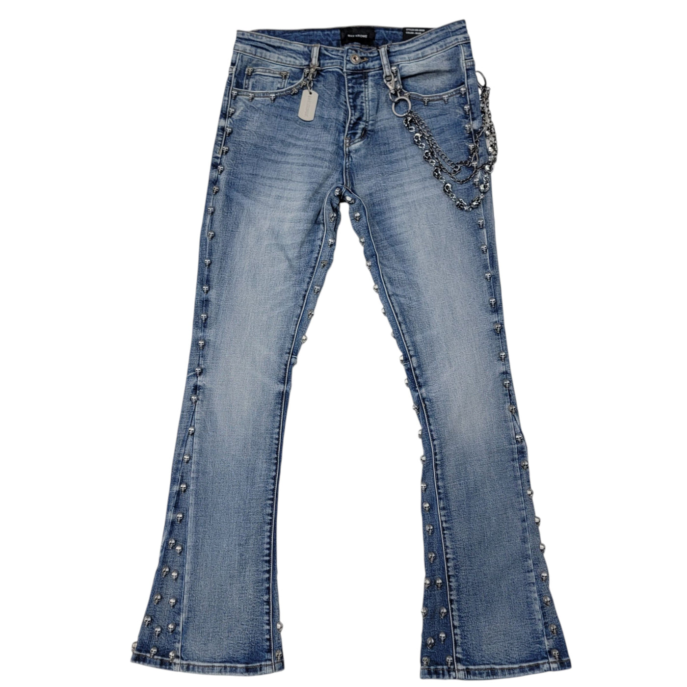 MAX KROME MEN STACKED JEANS BLUE KR-3038