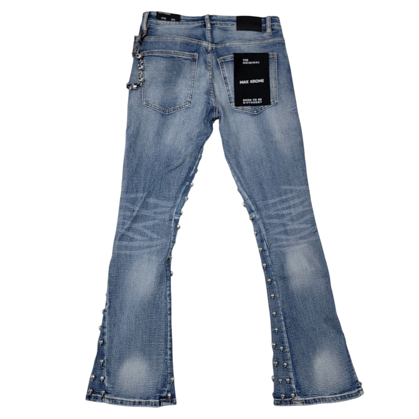 MAX KROME MEN STACKED JEANS BLUE KR-3038