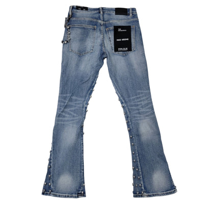 MAX KROME MEN STACKED JEANS BLUE KR-3038