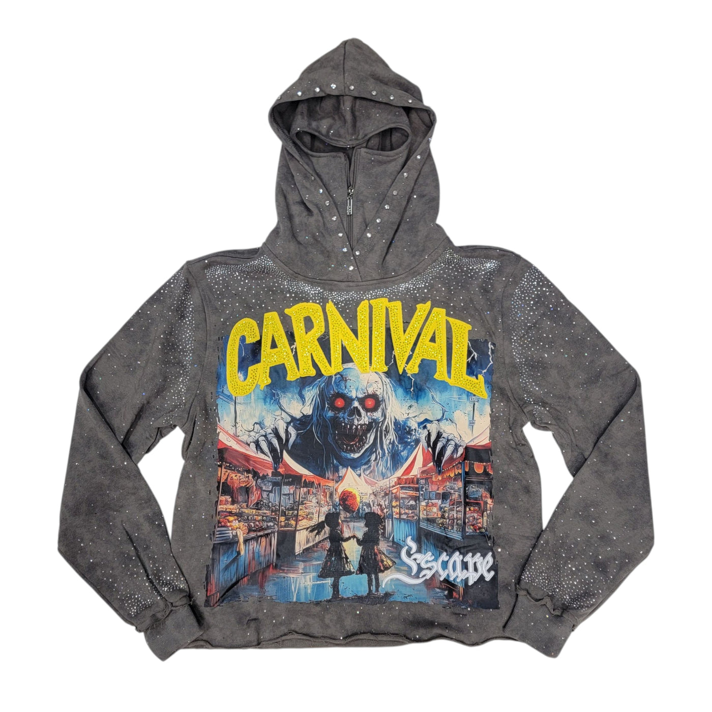 BKYS CARNIVAL MEN CROPPED HOODIE H1381