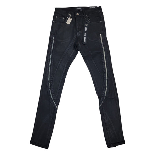 MAX KROME MEN'S SKINNY WAXED JEANS (TURN INTO STACKED JEANS)