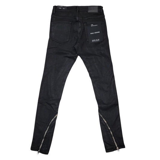 MAX KROME MEN'S SKINNY WAXED JEANS (TURN INTO STACKED JEANS)