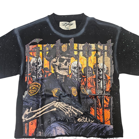 BKYS MEN'S GET LOST CROPPED T-SHIRT