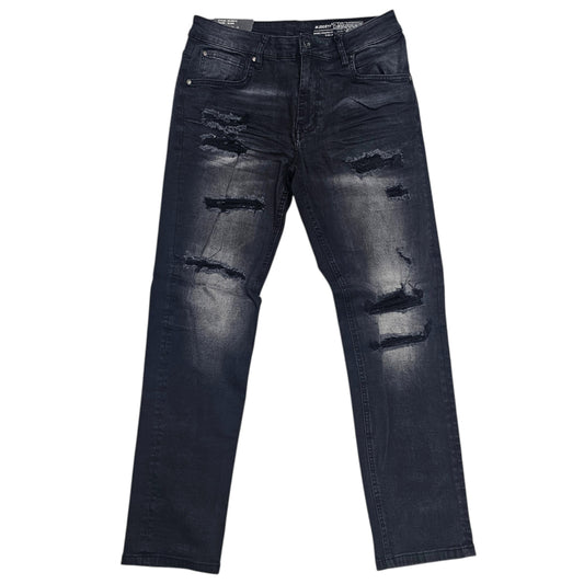 M SOCIETY MEN'S ATHLETIC BLACK BLUE MS-80413
