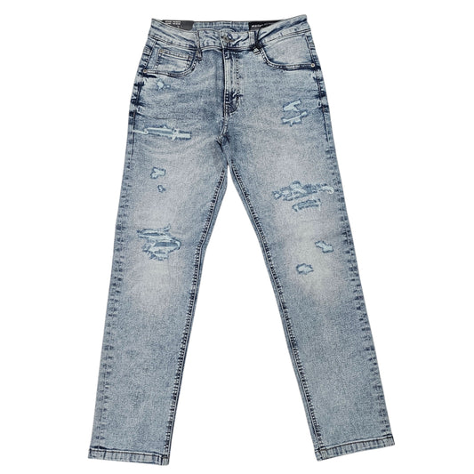 M SOCIETY MEN'S ATHLETIC JEANS ICE BLUE MS-80410