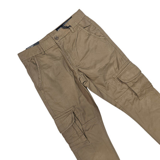 M SOCIETY MEN'S CARGO PANTS KHAKI MS-80448