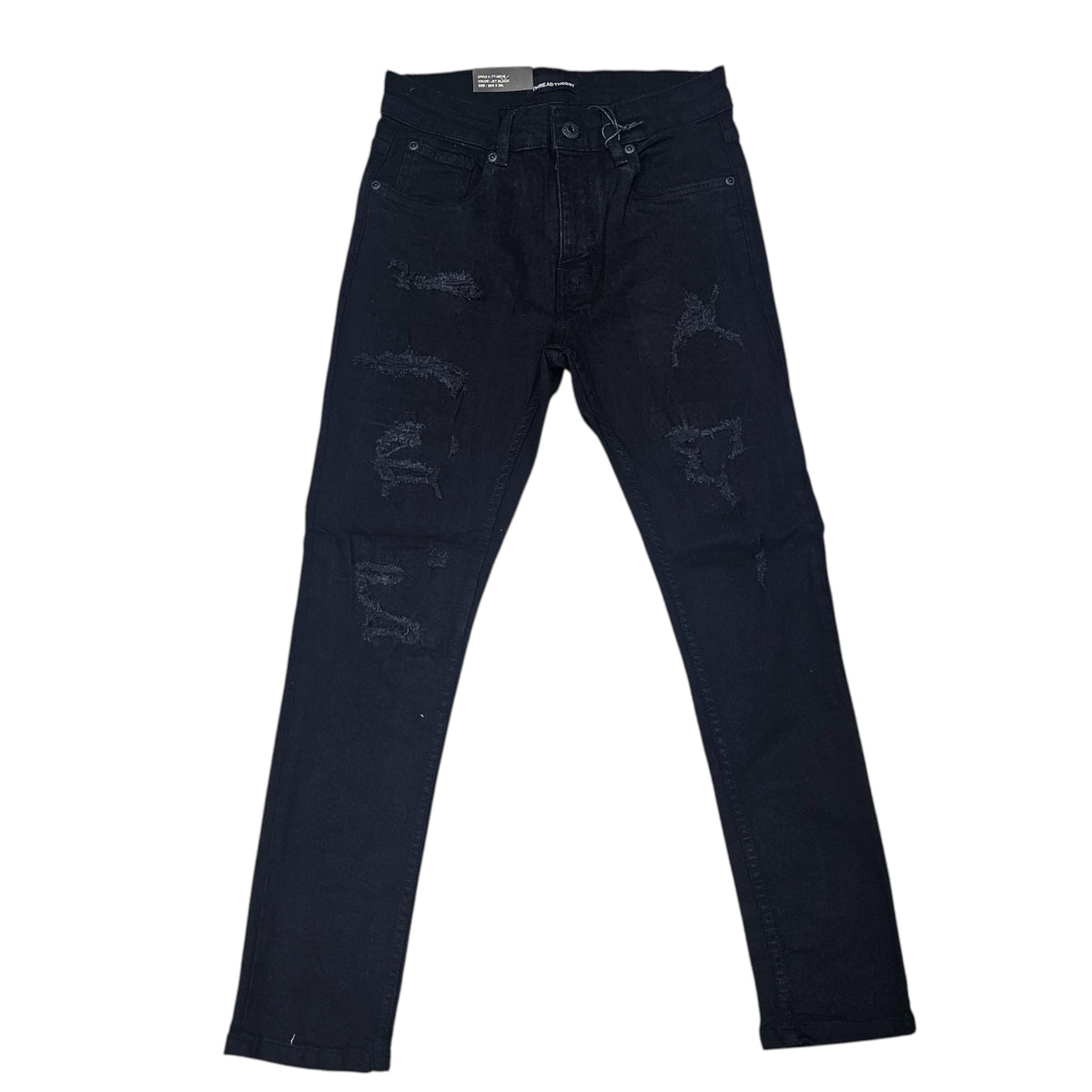 THREAD THEORY MEN'S JET BLACK JEANS TT-50118