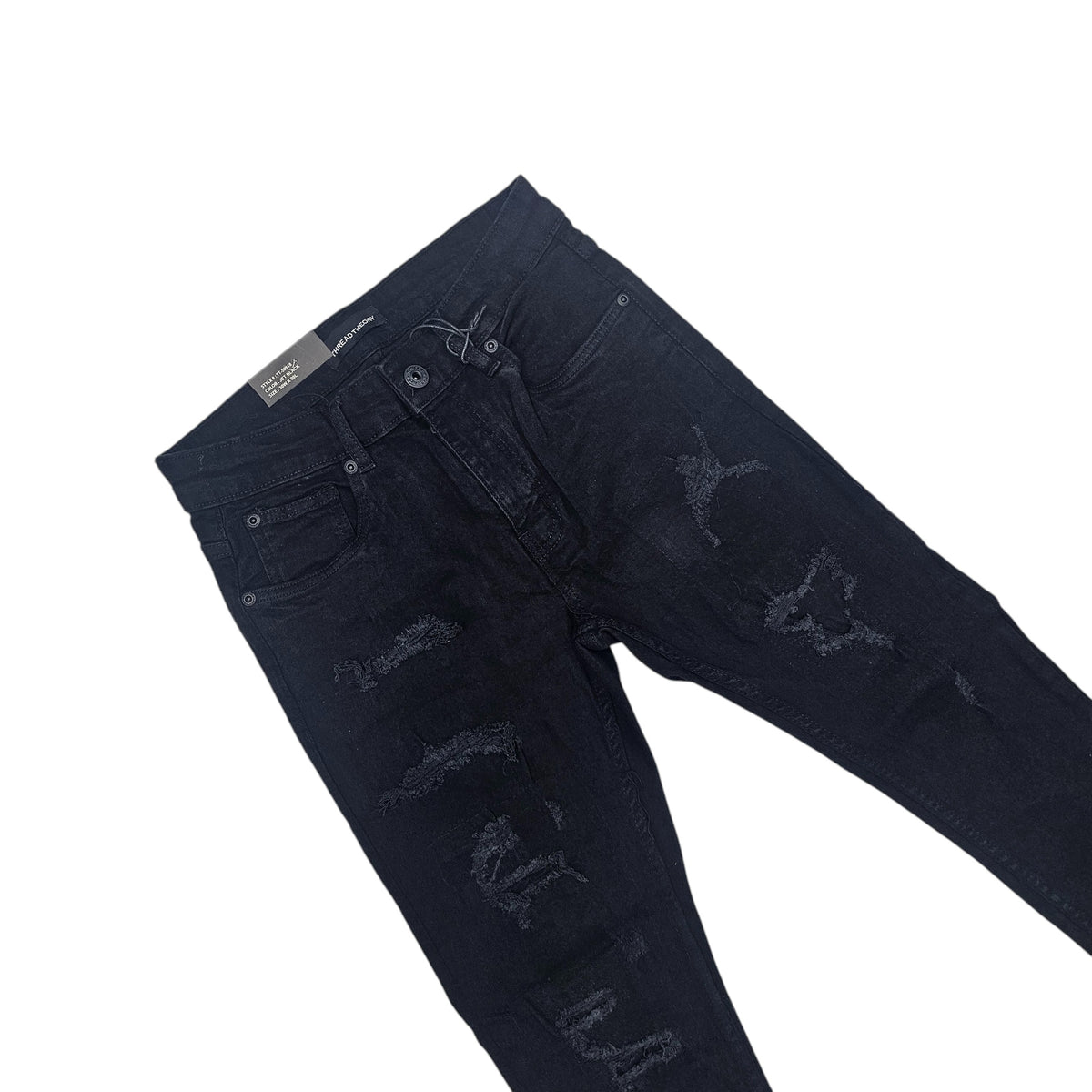 THREAD THEORY MEN'S JET BLACK JEANS TT-50118